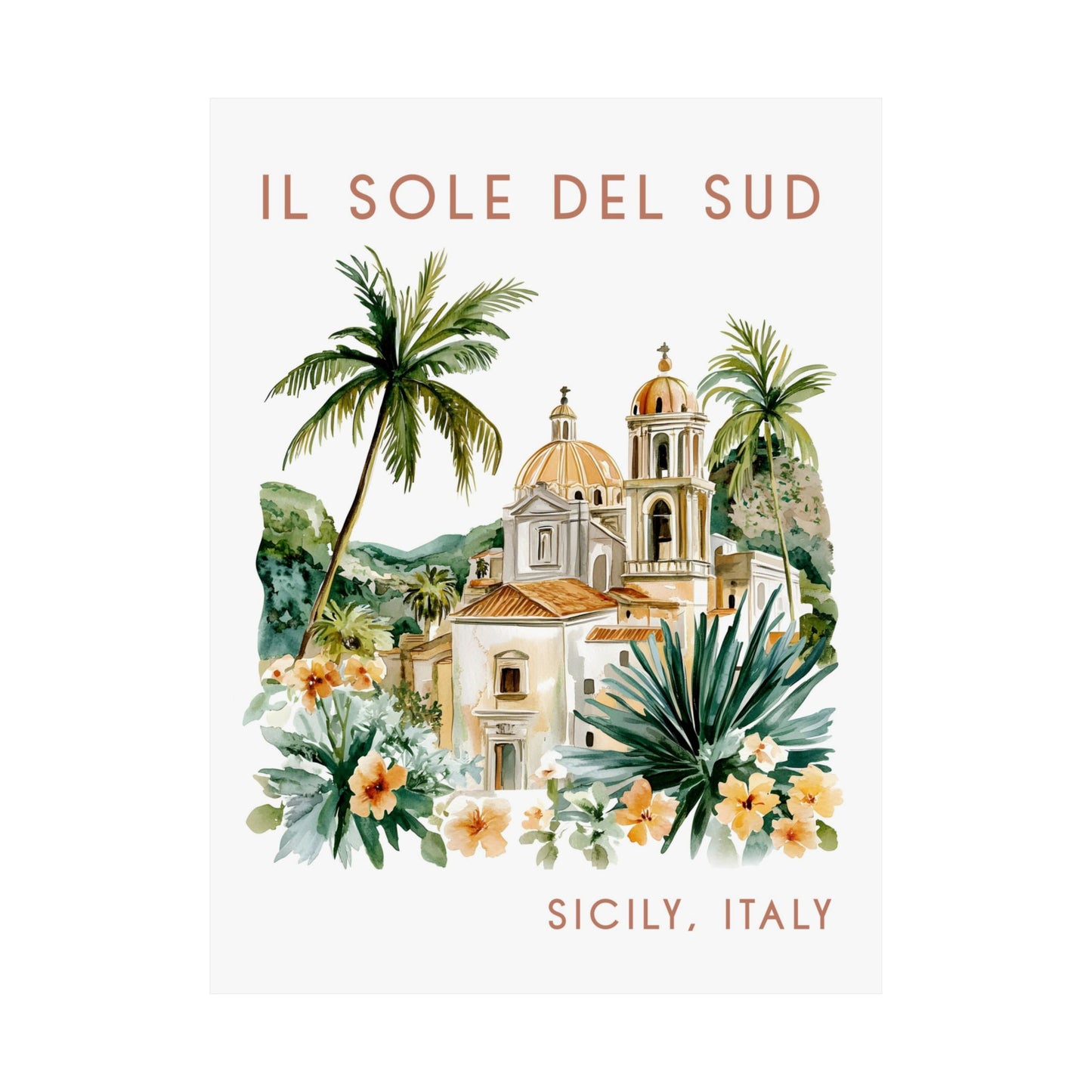 Il Sole del Sud – Botanical Sicily Wall Art Poster