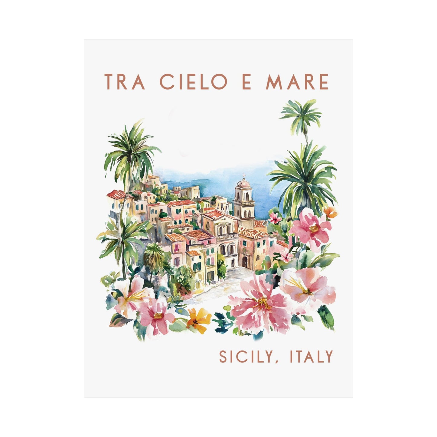 Tra Cielo e Mare – Coastal Sicily Wall Art Poster
