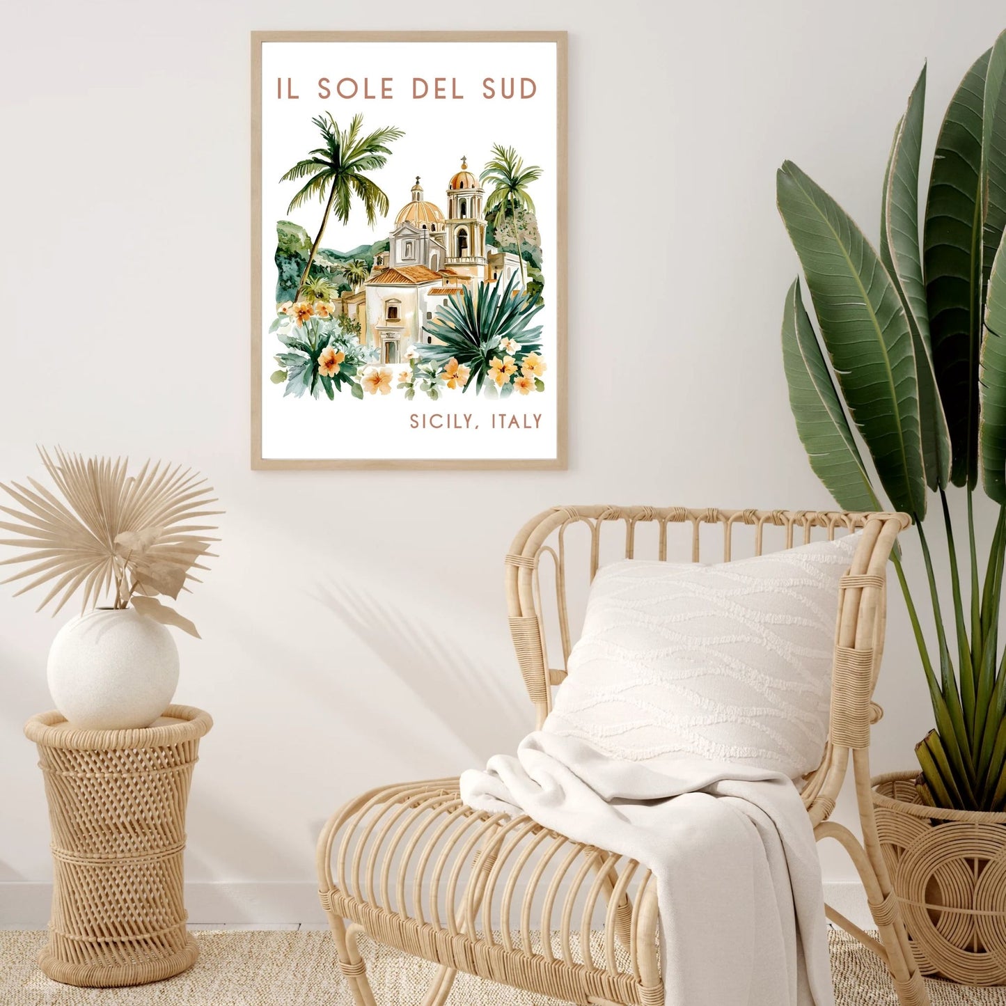 Il Sole del Sud – Botanical Sicily Wall Art Poster