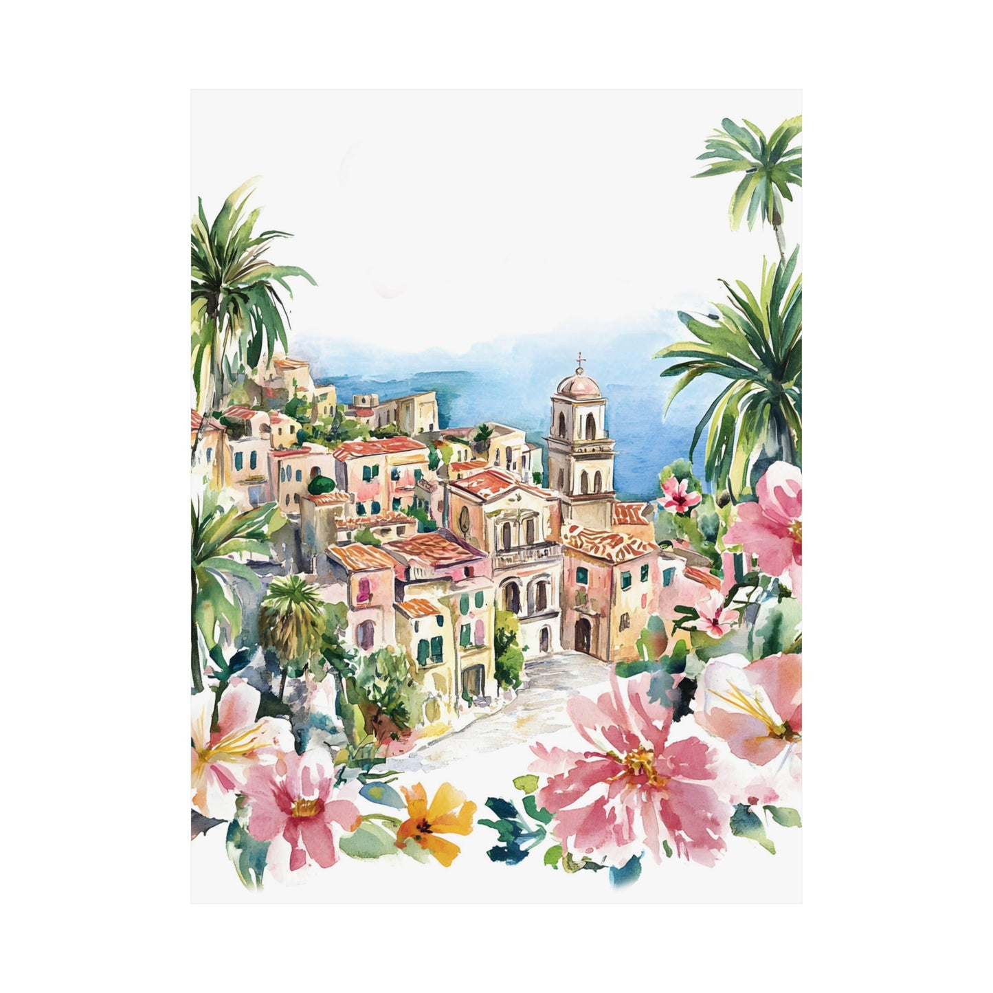 Vista Fiorita – Blooming Sicily Wall Art Poster