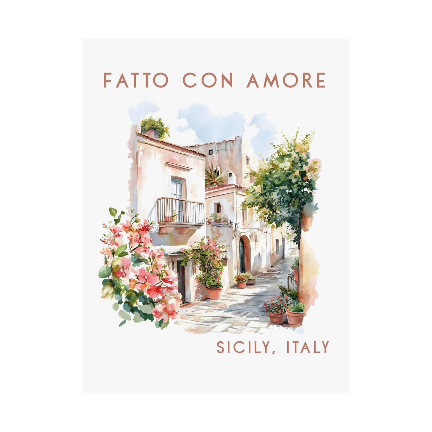 Fatto Con Amore – Sicily Village Wall Art Poster