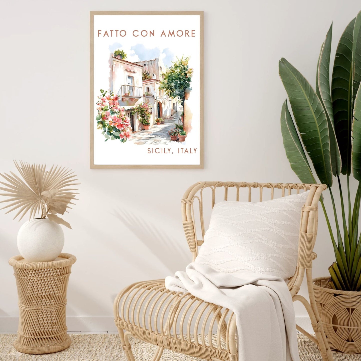 Fatto Con Amore – Sicily Village Wall Art Poster